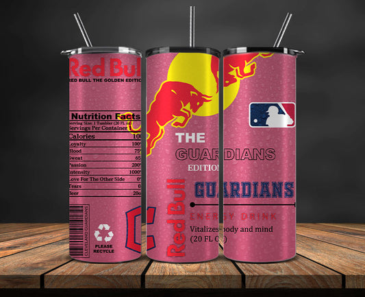 Cleveland Guardians Tumbler Wraps, MLB Red Bull Tumbler Wrap 69