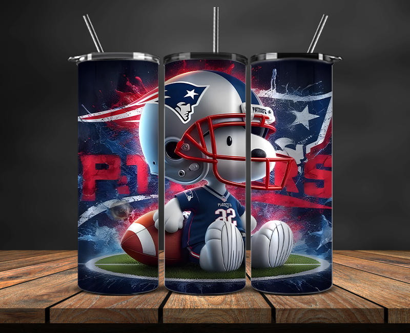 New England Patriots Tumbler Wrap, NFL Trendy Tumbler 06