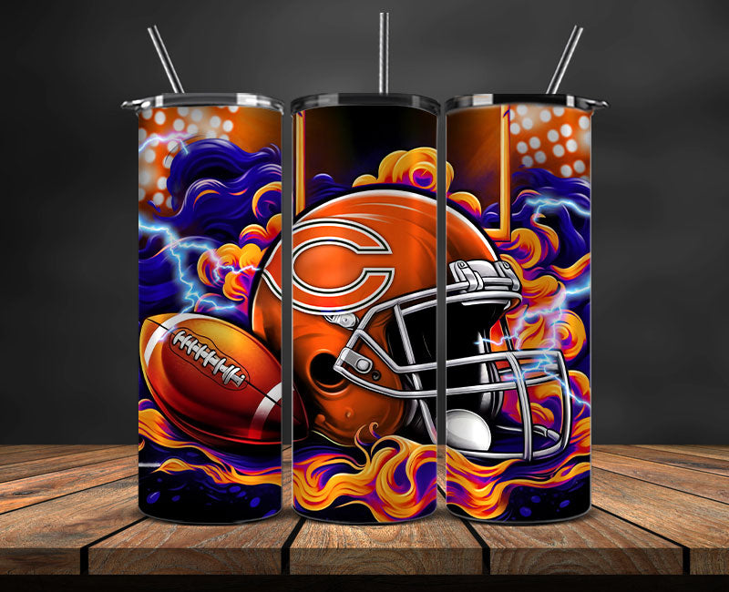 Chicago Bears Tumbler Wraps,NFL Tumbler Wrap By AI, AI Tumbler Design 6