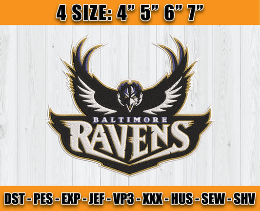 Ravens Embroidery, NFL Ravens Embroidery, NFL Machine Embroidery Digital 70