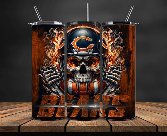 Chicago Bears Tumbler Wrap,NFL Tumbler Wrap By AI, AI Tumbler Design 70