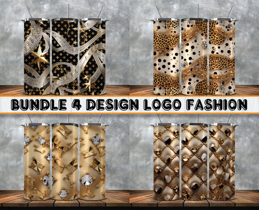 Bundle Logo Fashion Luxury Tumbler Wrap, Full Tumbler Wrap, Tumblers Designs Skinny Straight & Tapered Png 70