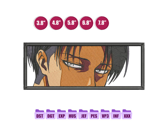 Levi Box Anime Embroidery Design, Anime Machine Embroidery Design 71