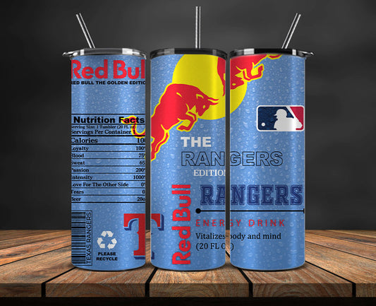 Texas Rangers Tumbler Wraps, MLB Red Bull Tumbler Wrap 71