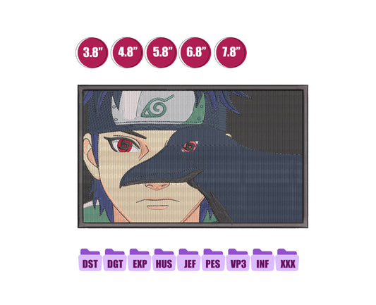 Shisui Anime Embroidery Design, Anime Machine Embroidery Design 73