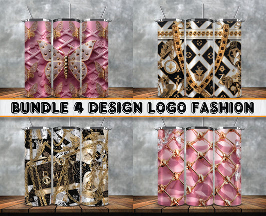 Bundle Logo Fashion Luxury Tumbler Wrap, Full Tumbler Wrap, Tumblers Designs Skinny Straight & Tapered Png 73