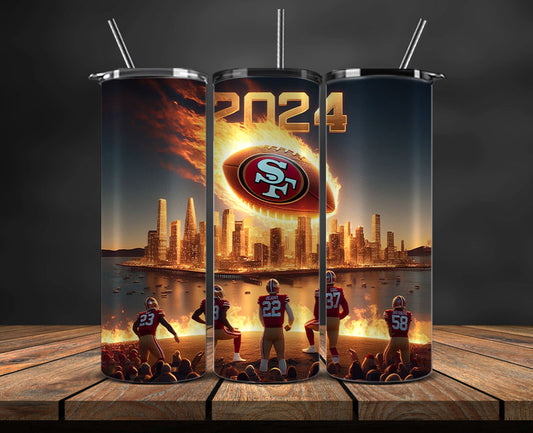 Kansas City Chiefs Vs San Francisco 49ers Super Bowl Tumbler Png, Super Bowl 2024 Tumbler Wrap 73