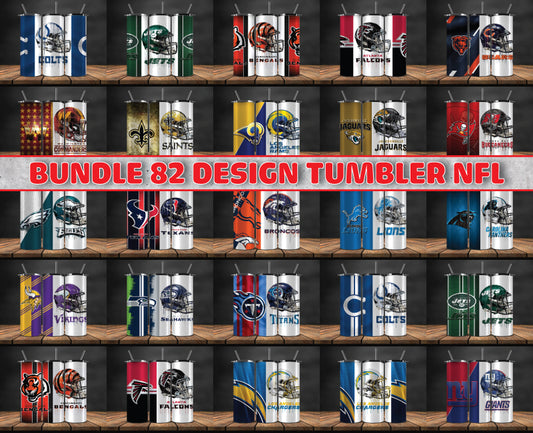 Bundle NFL  Logo Tumbler Wrap, Bundle Sport Tumbler 77
