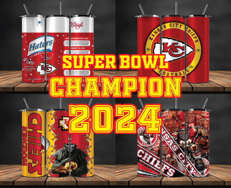 Kansas City Chiefs Super Bowl Tumbler Png, Super Bowl 2024 Tumbler Wrap 19