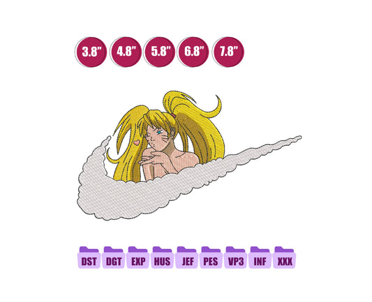 Ni ke Meta Jutsu Anime Embroidery Design, Ni ke Anime Embroidery Designs 80