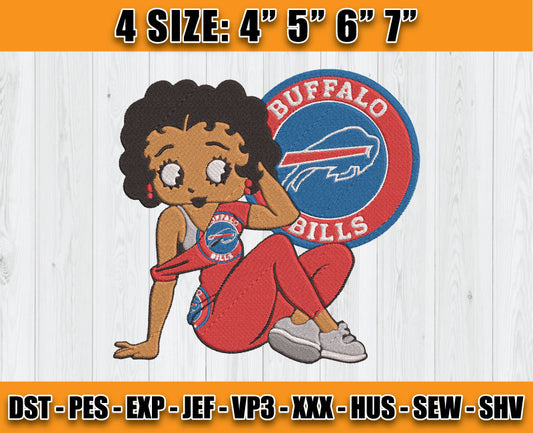 Buffalo Bills Embroidery, Betty Boop Embroidery, NFL Machine Embroidery Digital 81