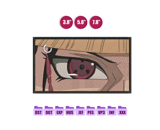 Itachi Eye Anime Embroidery Design, Anime Machine Embroidery Design 82