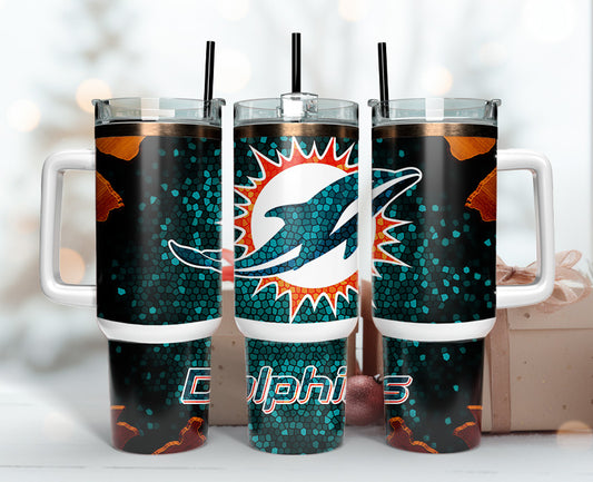 Miami Dolphins Tumbler 40oz Png, 40oz Tumler Png 82