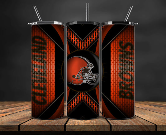 Cleveland Browns Tumbler Wrap, NFL Logo Tumbler Png, NFL Design Png-82