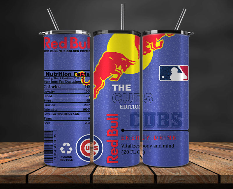 Chicago Cubs Tumbler Wraps, MLB Red Bull Tumbler Wrap 82