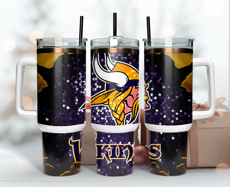 Minnesota Vikings Tumbler 40oz Png, 40oz Tumler Png 83