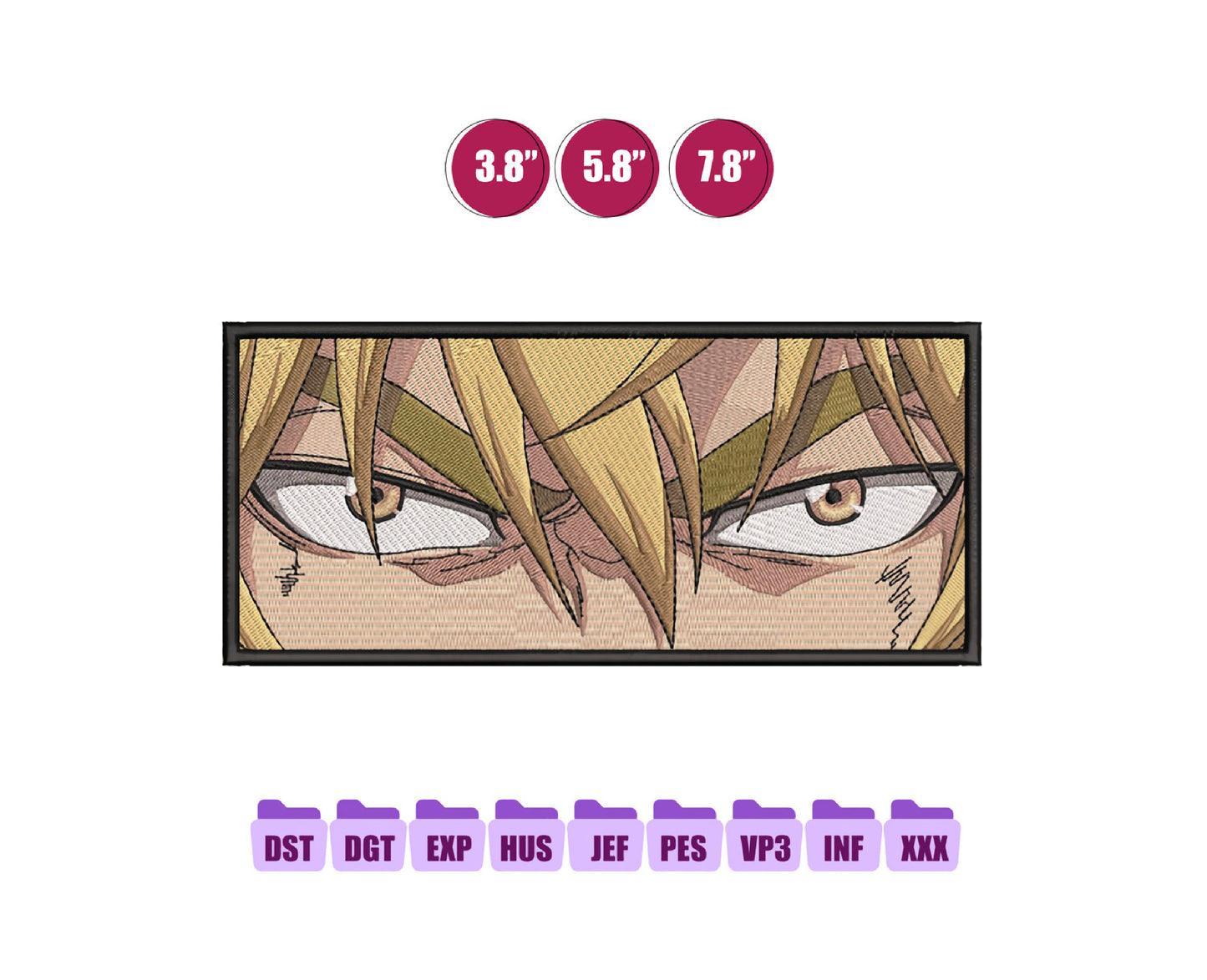 Thorfinn Anime Embroidery Design, Anime Machine Embroidery Design 84