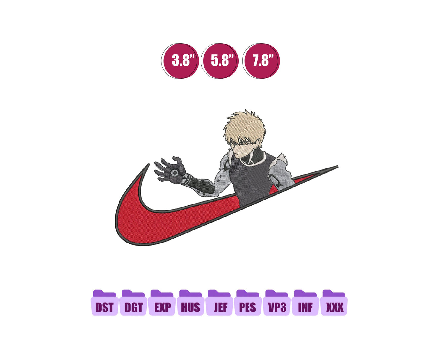 Ni ke Genos Anime Embroidery Design, Ni ke Anime Embroidery Designs 84