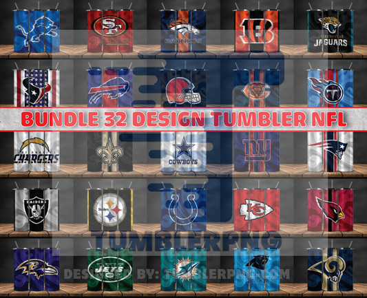 Bundle NFL  Logo Tumbler Wrap, Bundle Sport Tumbler 85