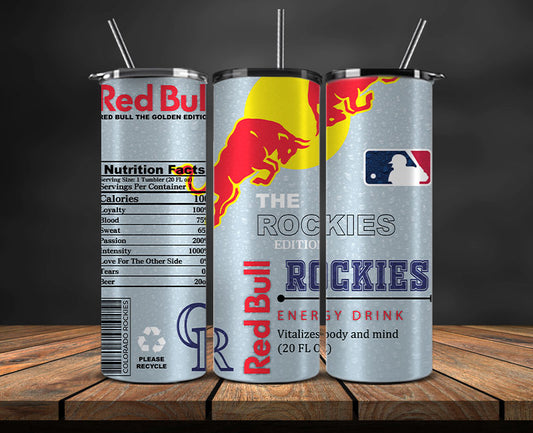 Colorado Rockies Tumbler Wraps, MLB Red Bull Tumbler Wrap 85