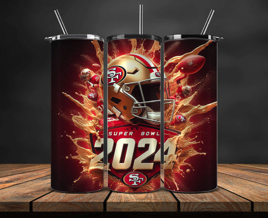 Kansas City Chiefs Vs San Francisco 49ers Super Bowl Tumbler Png, Super Bowl 2024 Tumbler Wrap 85