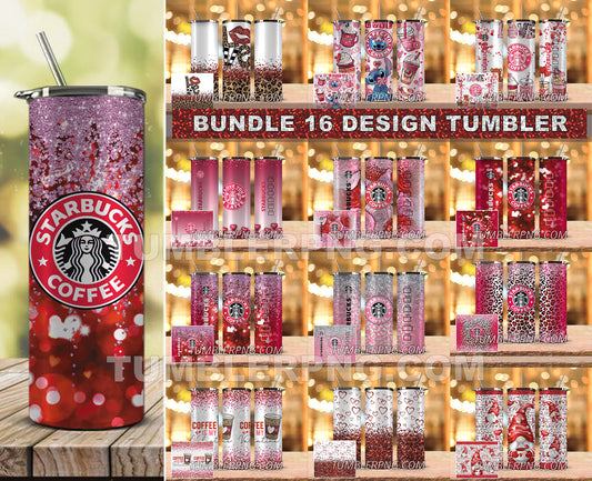 Bundle 16 Design Tumbler Wrap Valentine , Valentine Tumbler 85