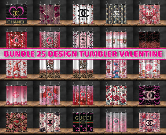 Bundle 25 Design Tumbler Wrap Valentine ,  Valentine Tumbler 87