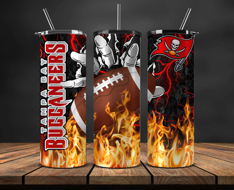 Tampa Bay Buccaneers Tumbler Wrap, Fire Hand Tumbler Wrap DS 08