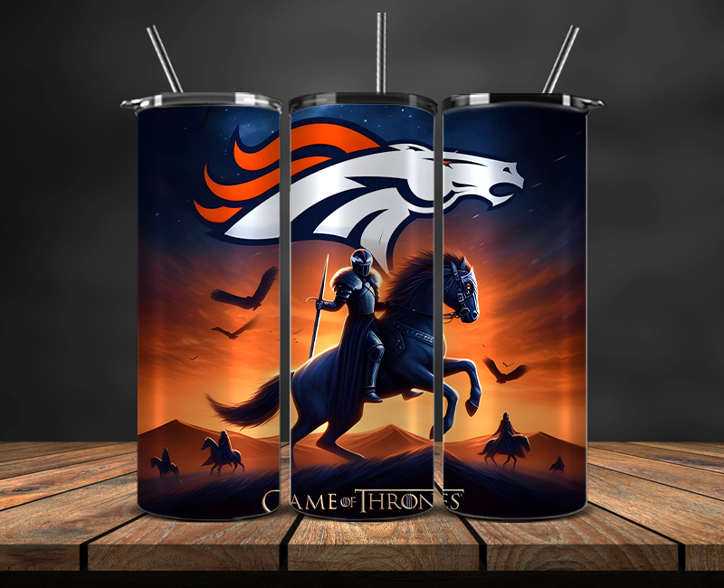 Denver Broncos Tumbler Wrap, NFL Trendy Tumbler 08