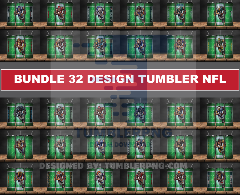 Bundle Logo Team NFL Tumbler Wrap, Bundle Sport Tumbler 08