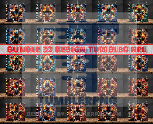Bundle NFL  Logo Tumbler Wrap, Bundle Sport Tumbler 91