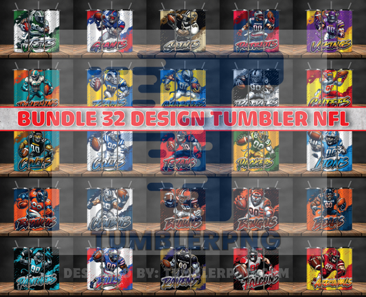 Bundle NFL  Logo Tumbler Wrap, Bundle Sport Tumbler 92