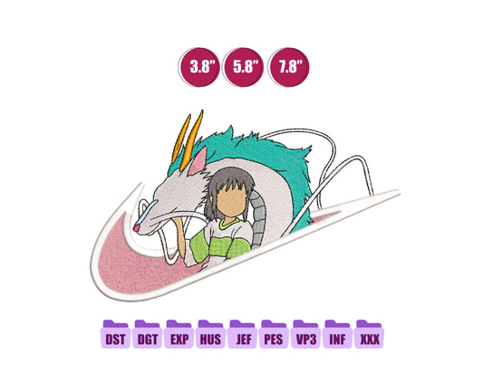Ni ke Chihiro Anime Embroidery Design, Ni ke Anime Embroidery Designs 95