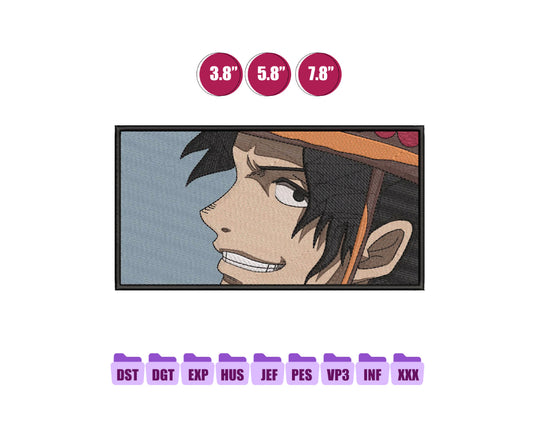 ACE Anime Embroidery Design, Anime Machine Embroidery Design 96