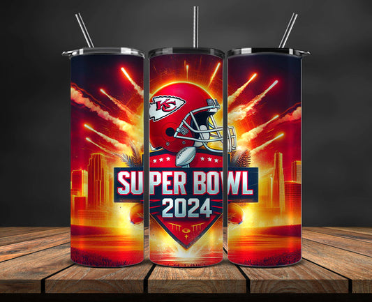 Kansas City Chiefs Vs San Francisco 49ers Super Bowl Tumbler Png, Super Bowl 2024 Tumbler Wrap 97