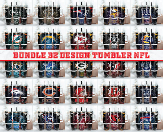 Bundle 32 Design NFL Tumbler 40oz Png, 40oz Tumler Png 97