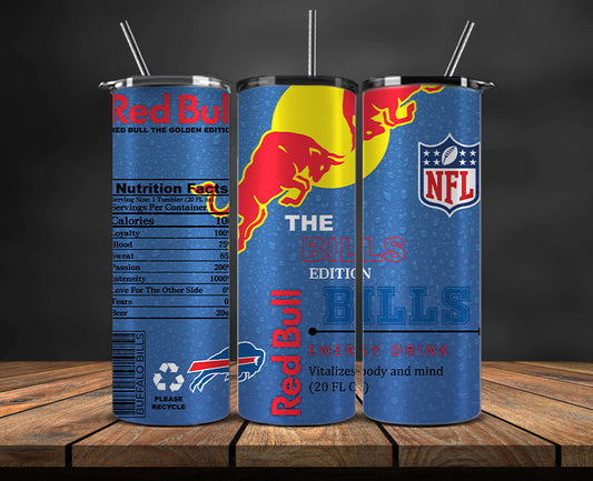 Buffalo Bills Tumbler Wraps, NFL Red Bull Tumbler Wrap 09