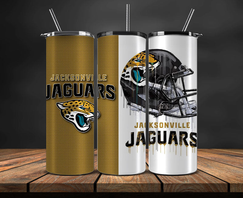 Jacksonville Jaguars Tumbler Wrap, NFL Logo Tumbler Png, NFL Design Png-09