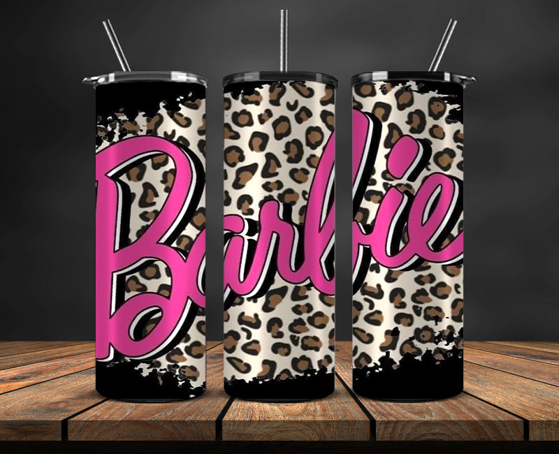 Barbie 3D Tumbler Wrap, Barbie Doll PNG,  Barbie 3D Skinny 20oz 09