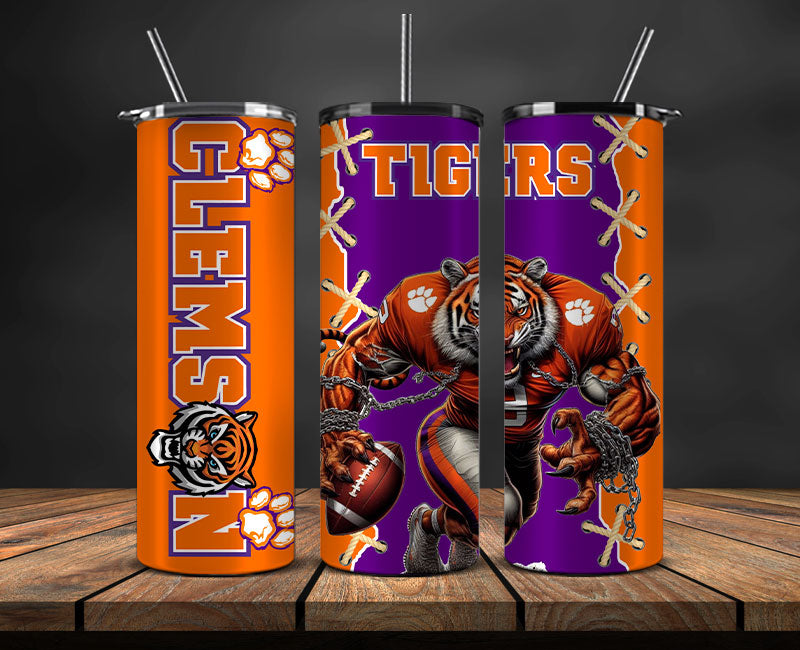 Clemson Tumbler Wrap, NCAA University College Tumbler Wraps DS-09