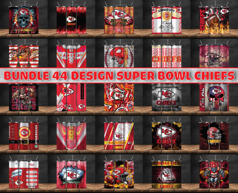Bundle Kansas City Chiefs Super Bowl Tumbler Png, Super Bowl 2024 Tumbler Wrap, 32 Team Sport 24