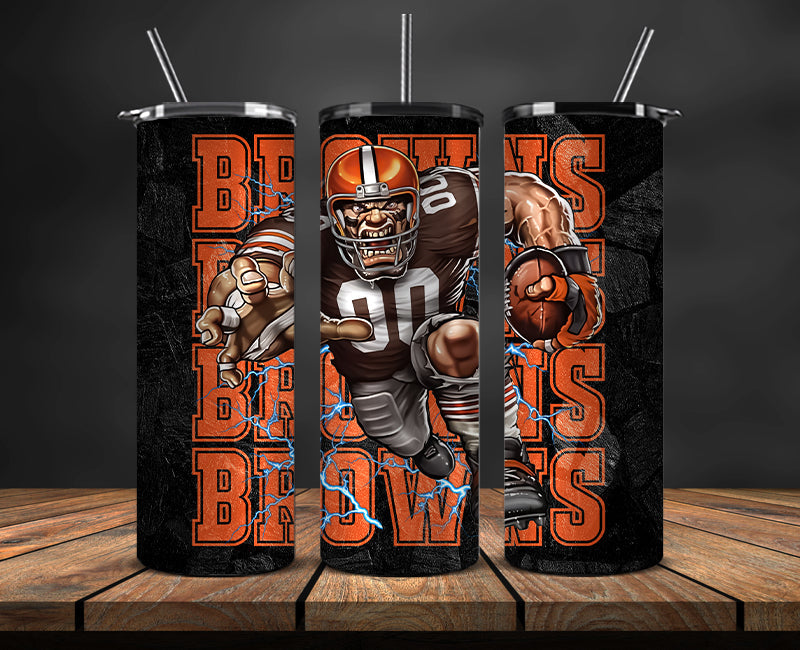 Cleveland Browns Tumbler, Browns Logo Tumbler,NFL Season 2025, Design 101