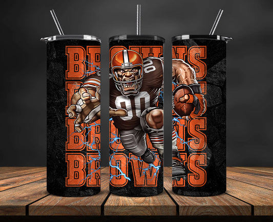Cleveland Browns Tumbler, Browns Logo Tumbler,NFL Season 2023, Design 101
