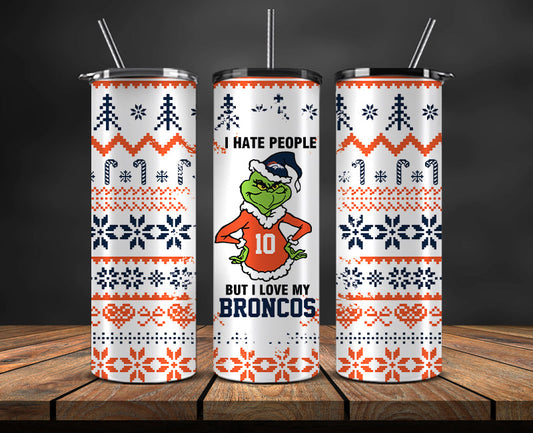 Denver Broncos Christmas Tumbler Png,NFL Merry Christmas Png, NFL Christmas Tumbler Wrap 101