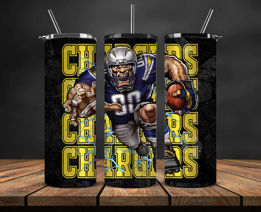 Los Angeles Chargers Tumbler, Chargers Logo Tumbler,NFL Season 2025, Design 104