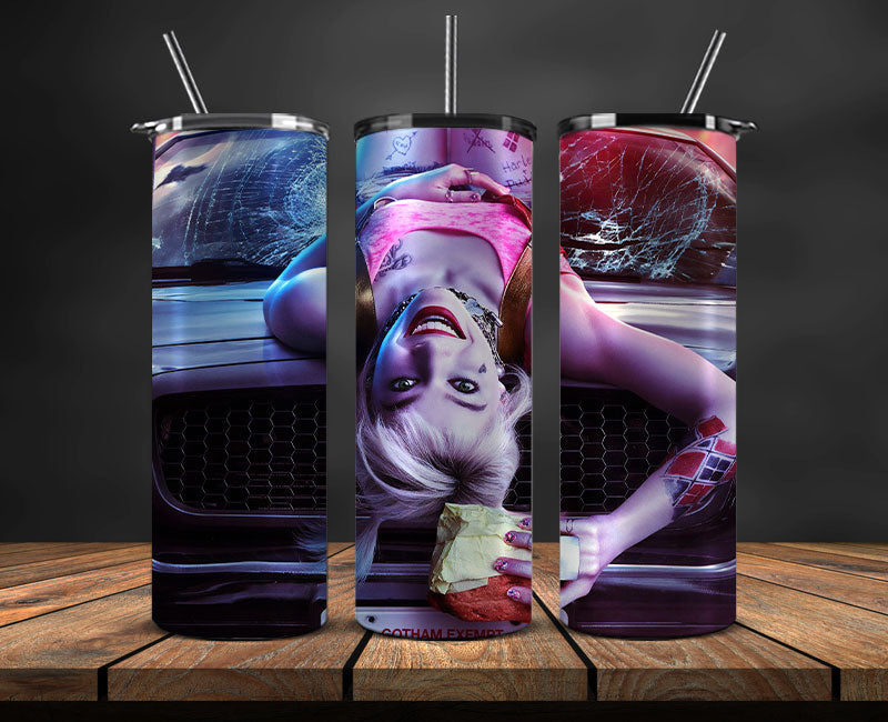 Harley Quinn Tumbler Wrap, Harley Quinn Tumbler 20oz Png,Harley Quinn Tumbler 10