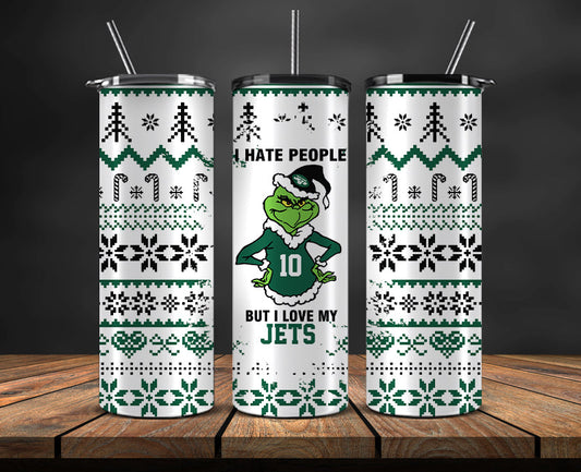 New York Jets Christmas Tumbler Png,NFL Merry Christmas Png, NFL Christmas Tumbler Wrap 115