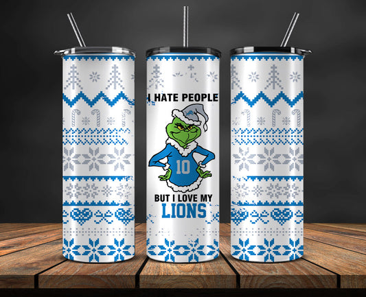 Detroit Lions Christmas Tumbler Png,NFL Merry Christmas Png, NFL Christmas Tumbler Wrap 116