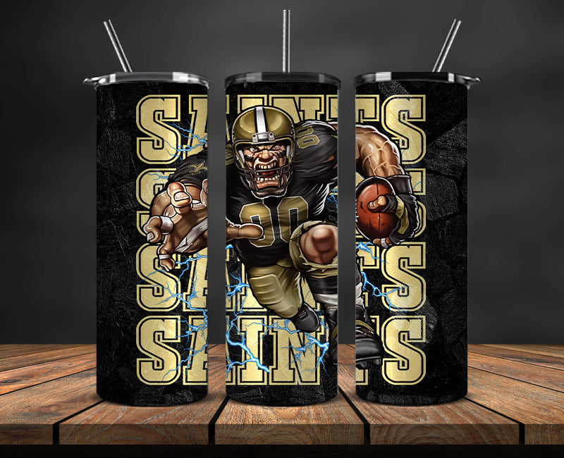 New Orleans Saints Tumbler, Saints Logo Tumbler,NFL Season 2025, Design 119