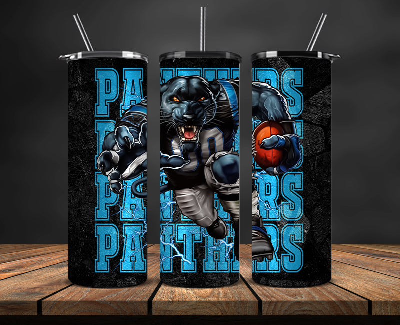 Carolina Panthers Tumbler, Panthers Logo Tumbler,NFL Season 2025, Design 122